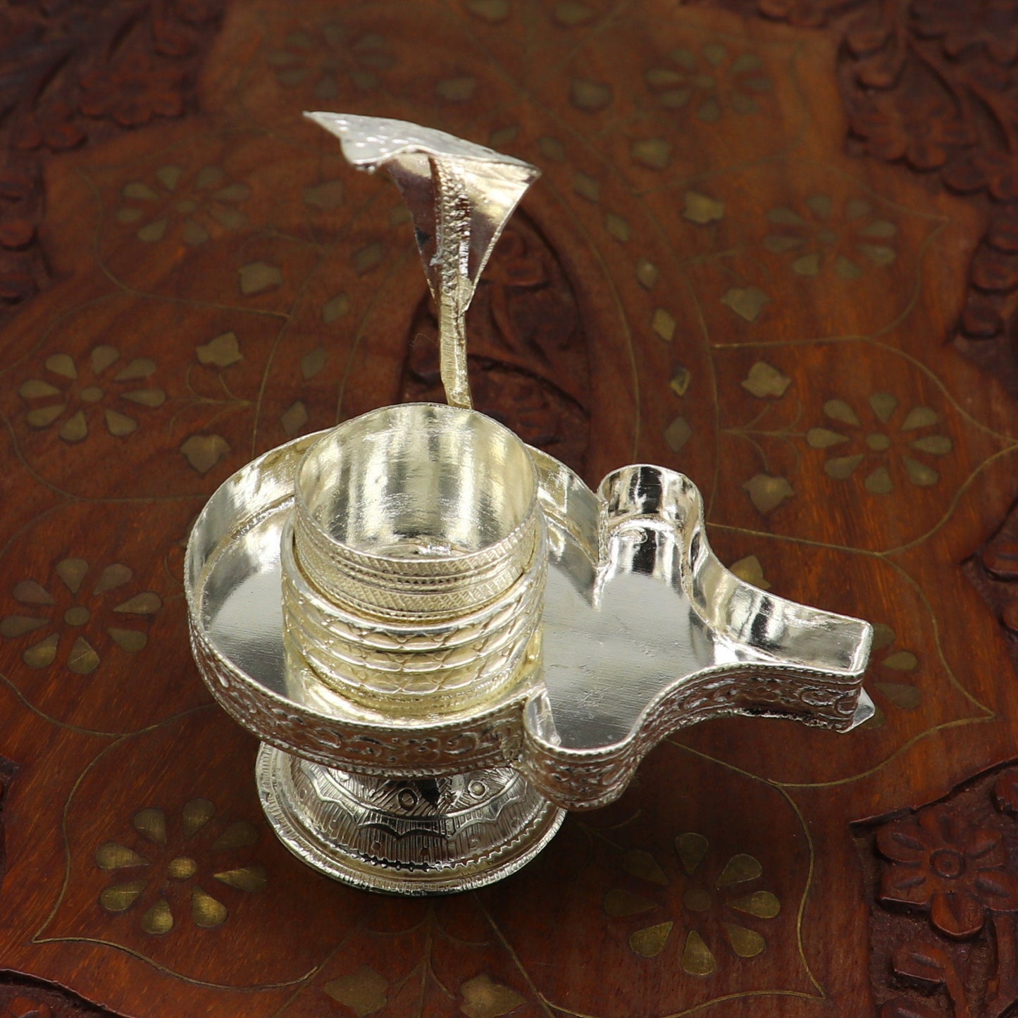 Handcrafted 925 solid silver lord shiva lingam stand/jalheri, use to put shiva lingam,home temple Article, awesome handmade article su170 - TRIBAL ORNAMENTS