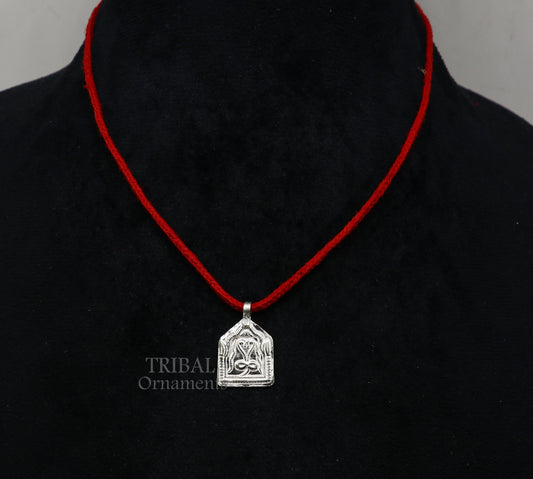 Handmade Indian ethnic deity snake pendant, 925 sterling silver vintage design trendy pendant jewelry, belly dance tribal jewelry nsp566 - TRIBAL ORNAMENTS