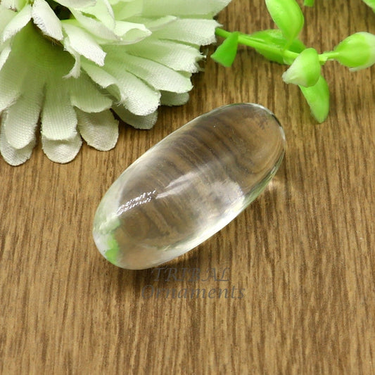 Natural sphatik crystal stone divine lor shiva lingam statue, amazing sphatik lingam puja article for wealth and prosperity stna23 - TRIBAL ORNAMENTS