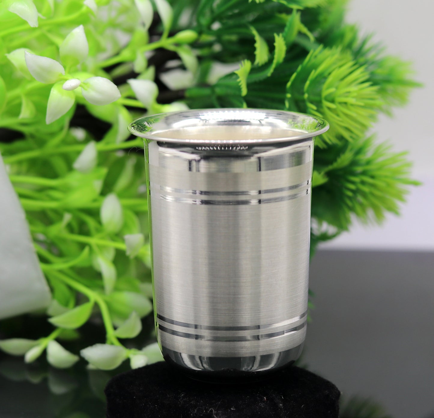 pure 999 fine silver handmade vessels, water/milk Glass tumbler, silver flask, baby kids silver utensils stay healthy from bacteria sv35 - TRIBAL ORNAMENTS