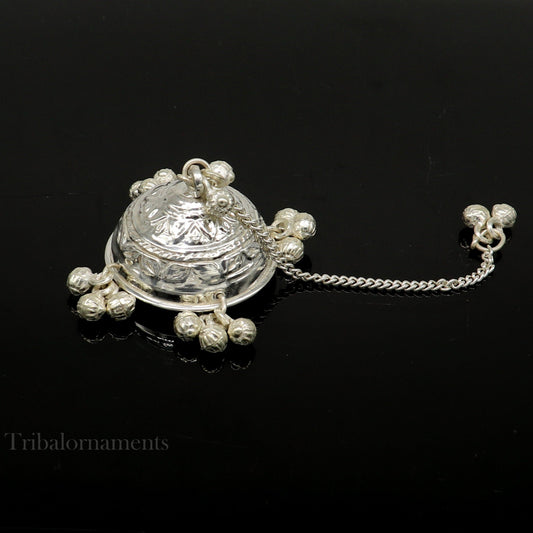 Solid silver chattar or chhatra, silver umbrella god temple art, Gorgeous hand craved Solid silver temple article, temple utensils su522 - TRIBAL ORNAMENTS