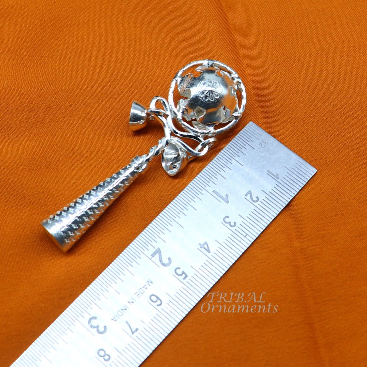 Solid sterling silver handmade design new born baby gifting bells toy, baby krishna gifting toy, silver whistle, silver temple article su899 - TRIBAL ORNAMENTS