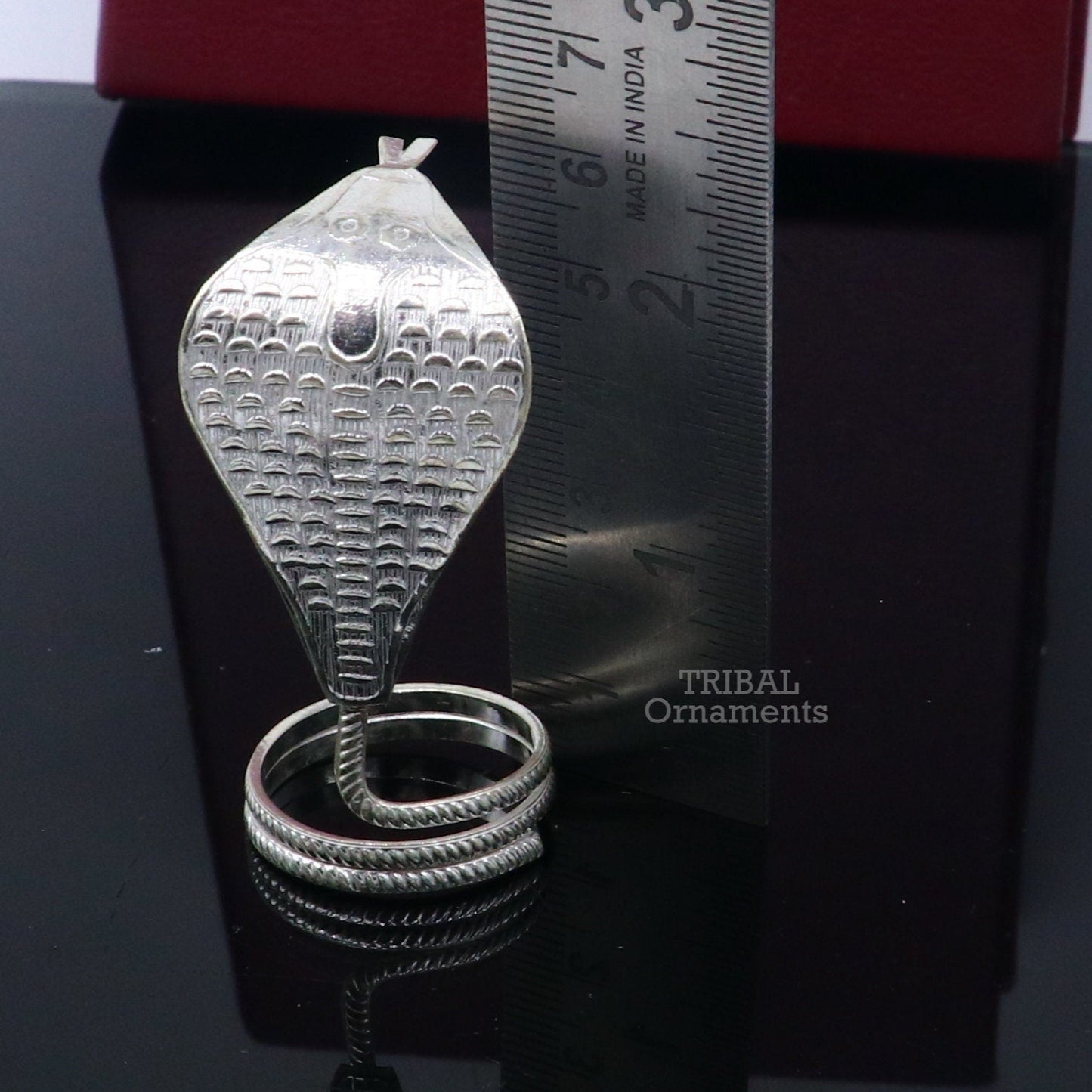 Solid sterling silver handmade fabulous vintage antique mini snake or shiva snake Staute puja, worshipping, solid Diwali puja article su786 - TRIBAL ORNAMENTS