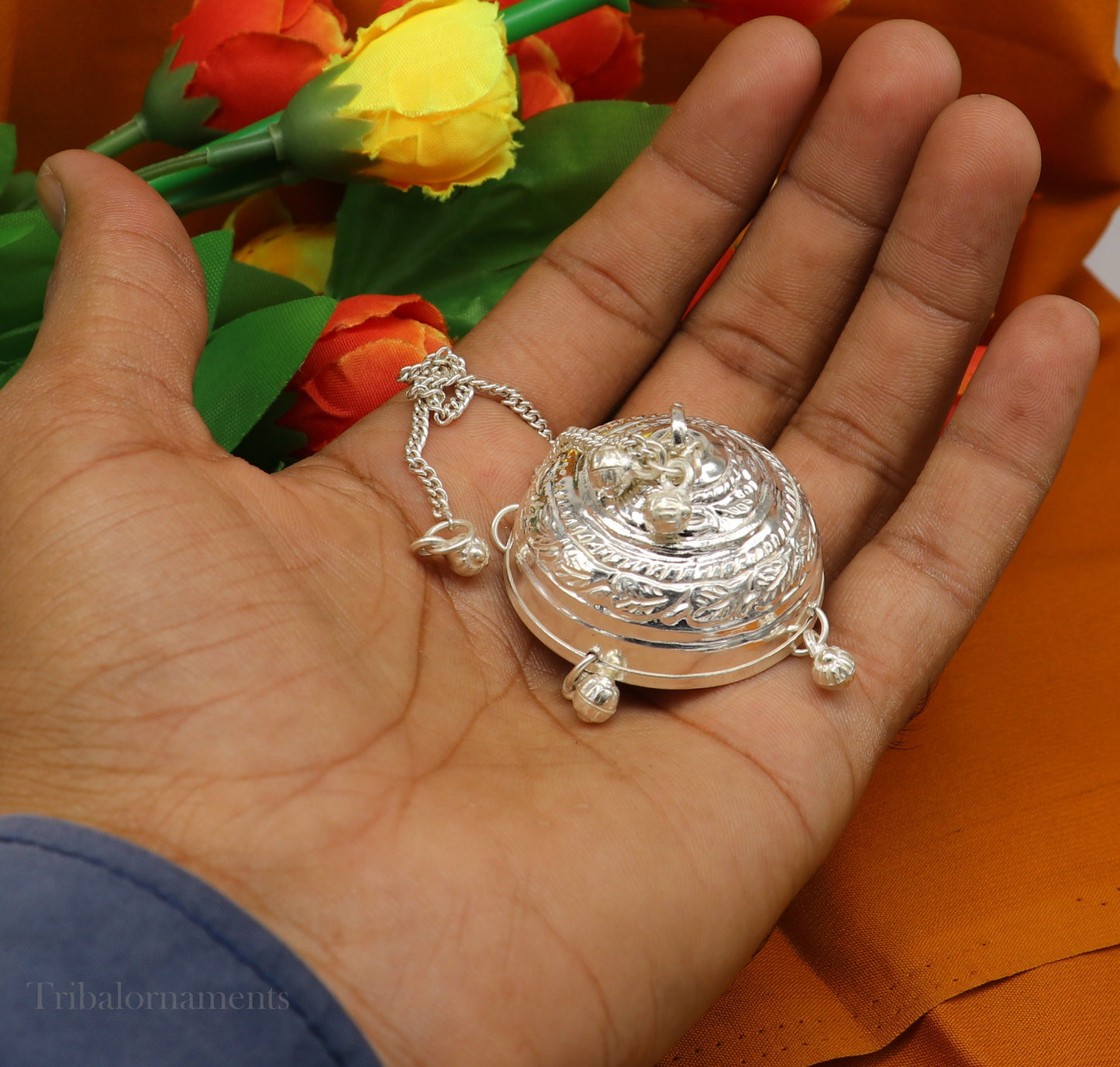 Sterling Silver chattar or chhatra, silver umbrella god temple art, Gorgeous hand craved Solid silver temple article, temple utensils su519 - TRIBAL ORNAMENTS