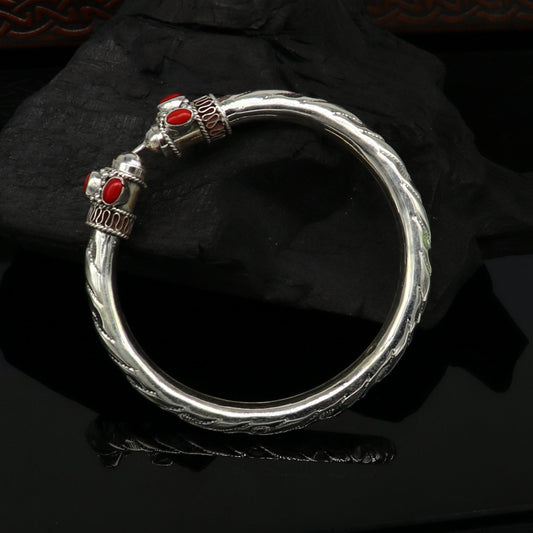 Stylish fancy customized 925 sterling silver men's and women's bangle cuff bracelet, gorgeous gifting jewelry india nssk312 - TRIBAL ORNAMENTS