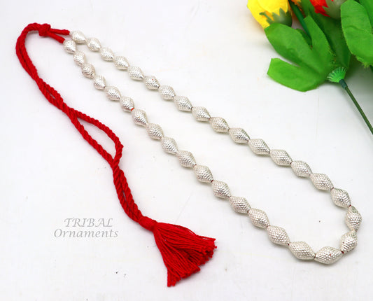 Traditional design handmade sterling silver beads necklace adjustable chain fabulous tribal necklace belly dance ethnic jewelry set494 - TRIBAL ORNAMENTS