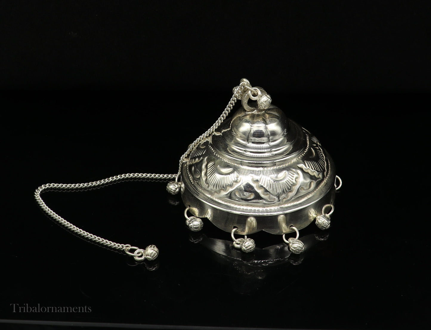 Vintage design solid Silver chattar or chhatra, silver umbrella god temple art, Gorgeous hand craved Solid silver temple article su516 - TRIBAL ORNAMENTS