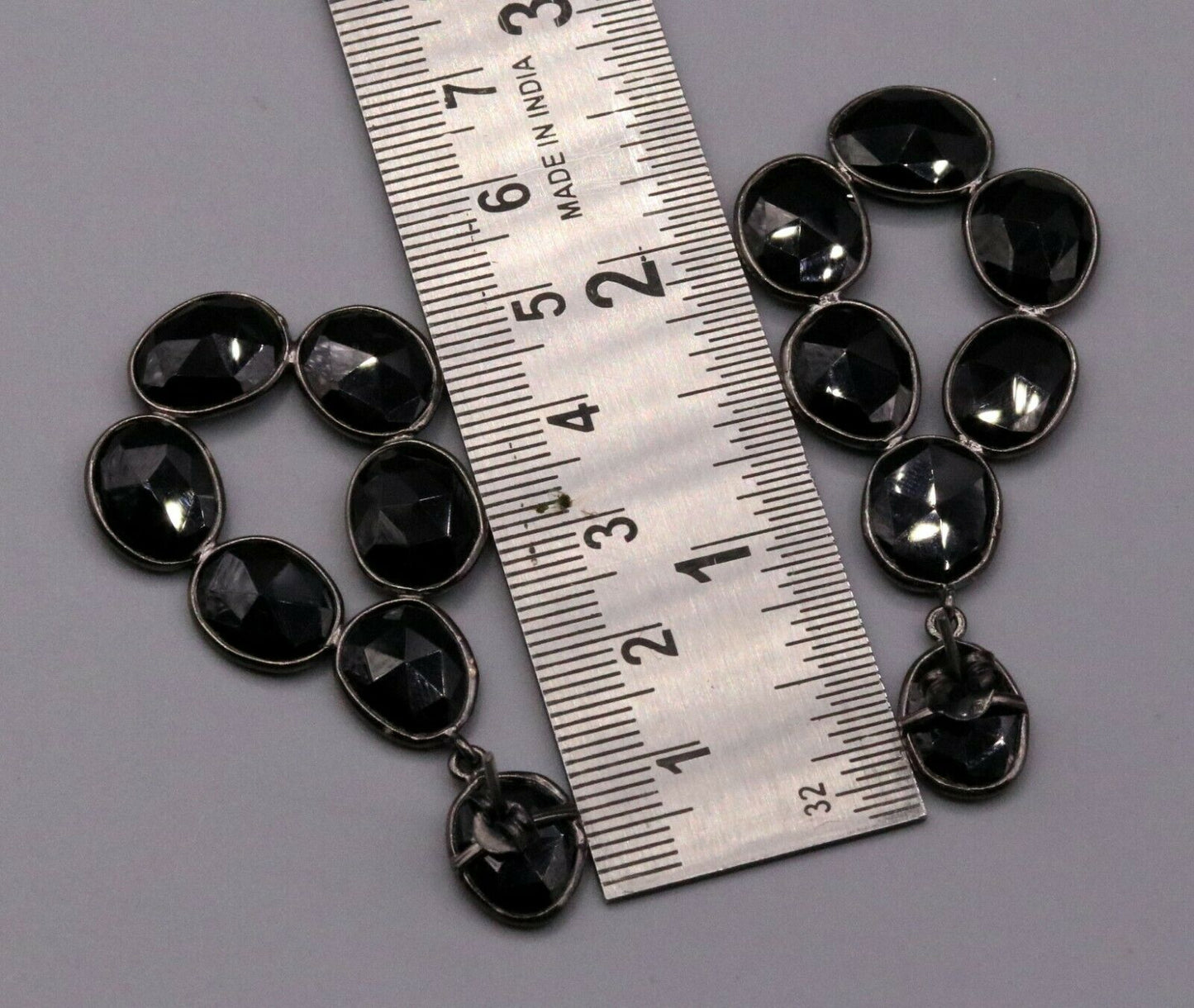 FABULOUS ONYX BOLLYWOOD STYLE 925 SILVER GORGEOUS STUD EARRING DANGLE s154 - TRIBAL ORNAMENTS