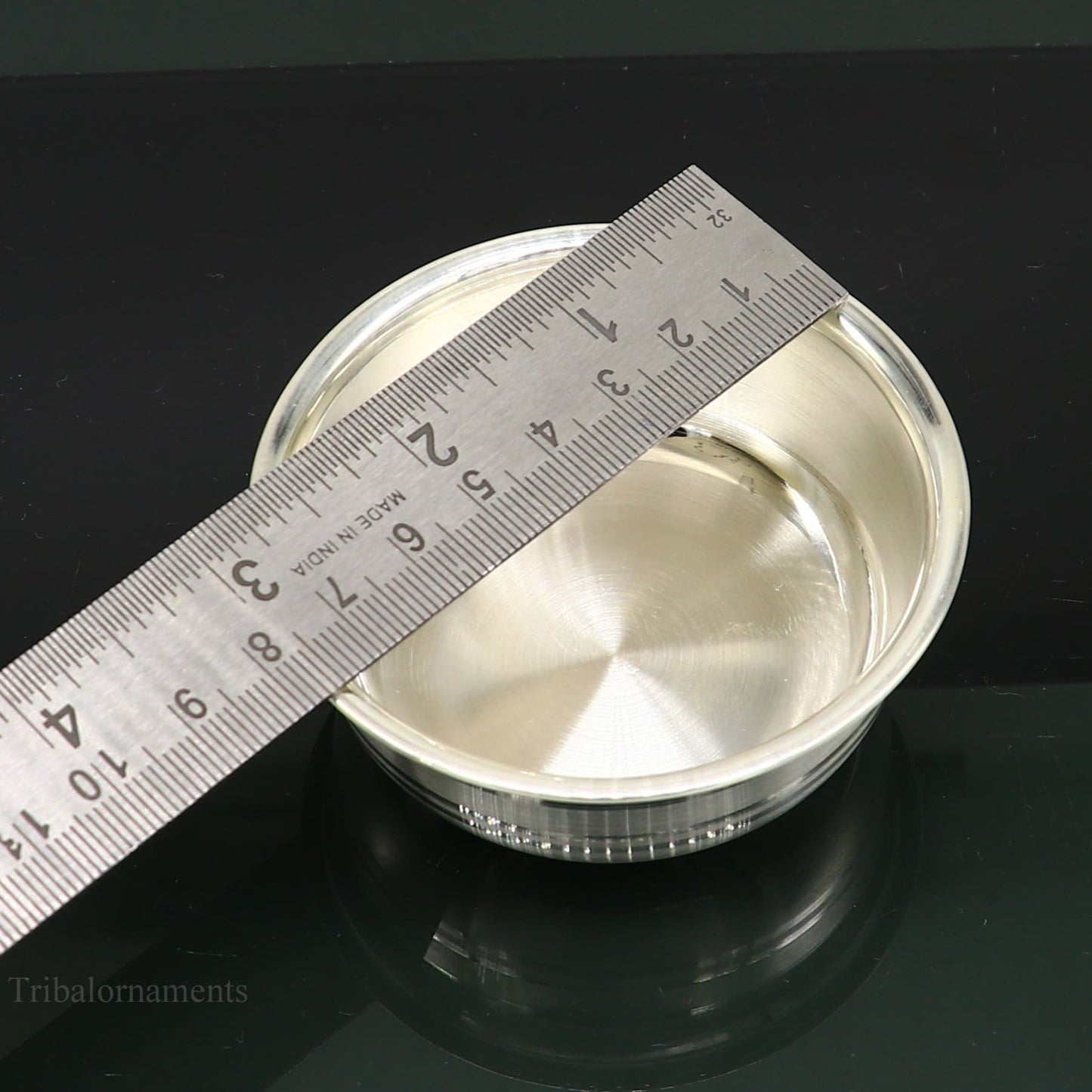 999 fine solid silver handmade small bowl for baby serving, pure silver vessel, silver utensils, home kitchen accessories puja bowl sv224 - TRIBAL ORNAMENTS