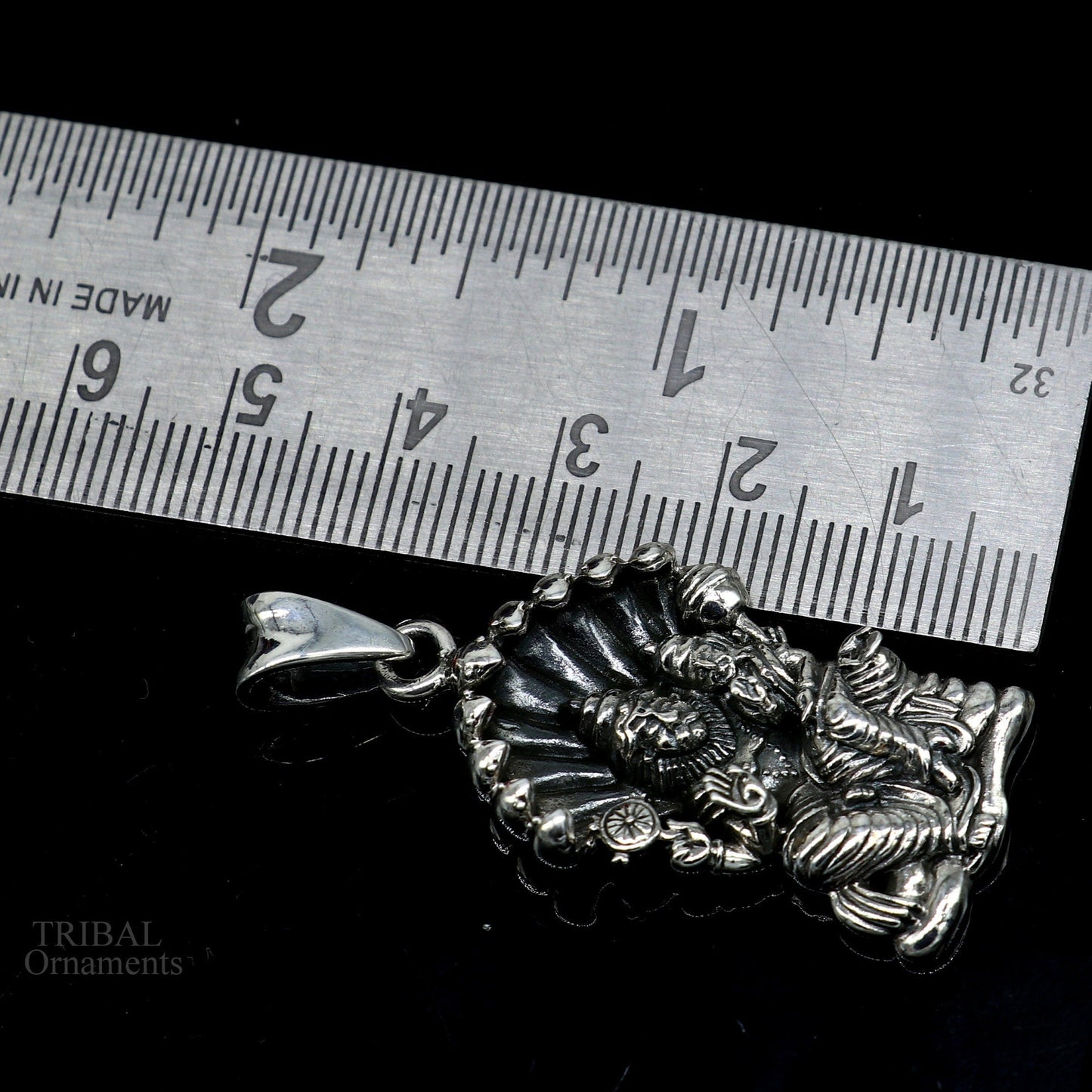 925 sterling silver handmade Vishnu with Laxmi (narsimha)pendant, amazing stylish unisex pendant personalized jewelry ssp445 - TRIBAL ORNAMENTS