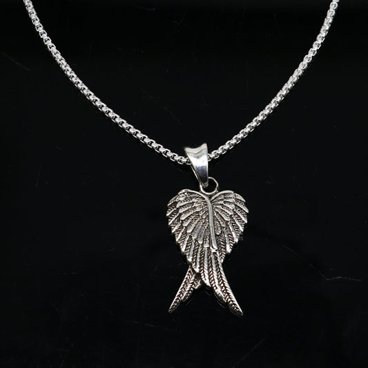 925 sterling silver unique bird wing pendant/ bird feather pendant, silver wing necklace, animal jewelry nsp635 - TRIBAL ORNAMENTS