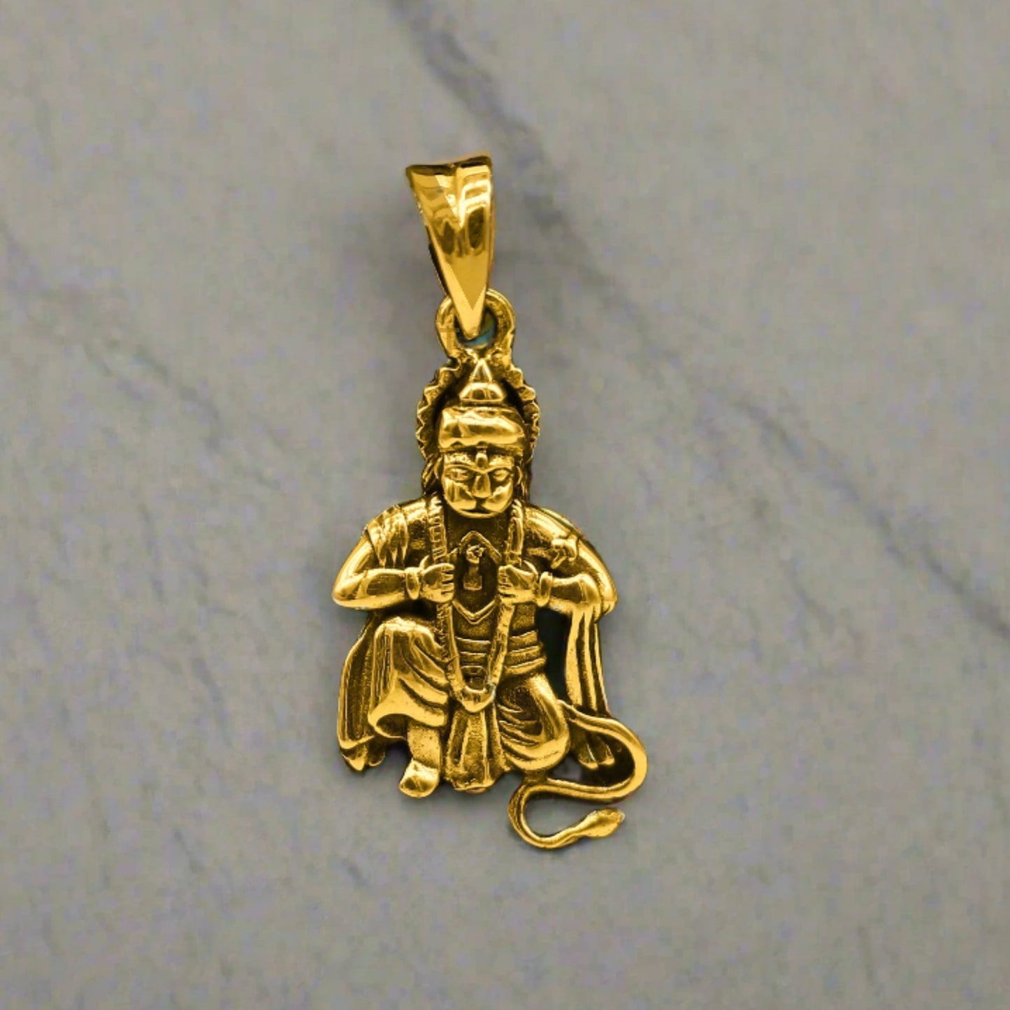 925 sterling silver handmade Hindu idol God Lord hanuman pendant, amazing divine lord bajarangbali pendant unisex gifting jewelry NSP686 - TRIBAL ORNAMENTS