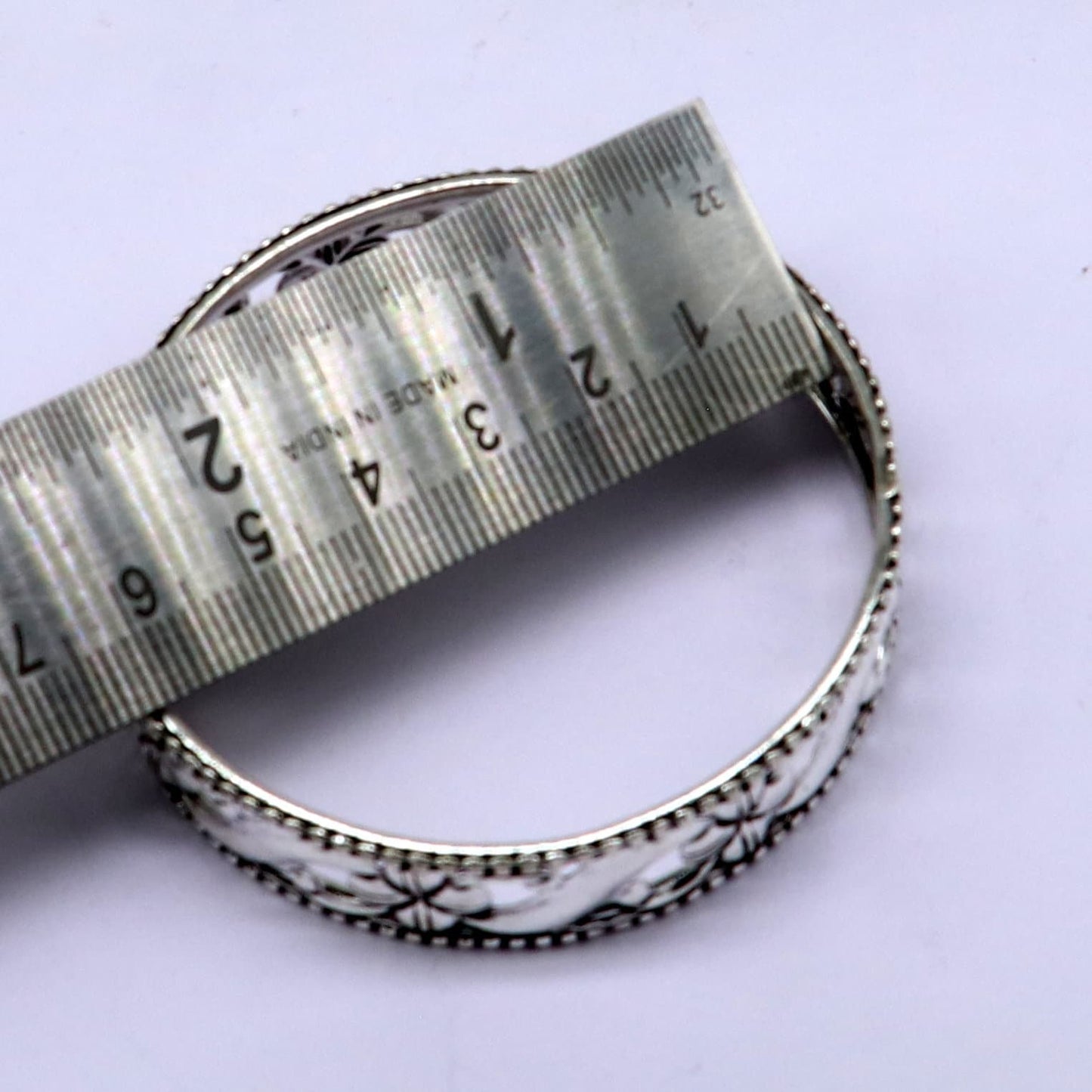 Floral style 925 sterling silver amazing customized bangle bracelet kada , best brides gifting ethnic stylish tribal fashion jewelry nba394 - TRIBAL ORNAMENTS