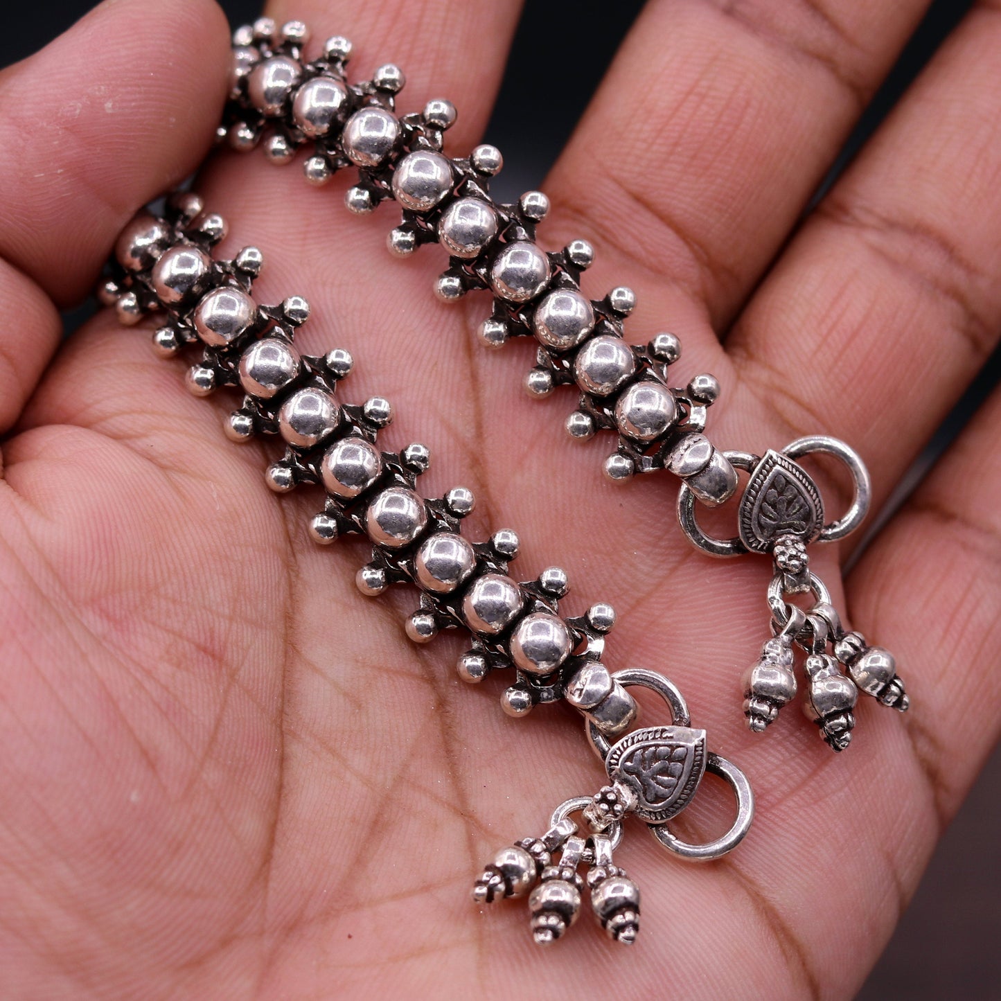 Gorgeous flexible anklet real 925 sterling silver handmade vintage design ankle bracelet excellent tribal jewelry ank33 - TRIBAL ORNAMENTS