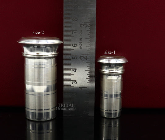 999 fine solid silver handmade small pill box, Tobacco box, storage box silver utensils, silver box, personal box men's accessories su729 - TRIBAL ORNAMENTS