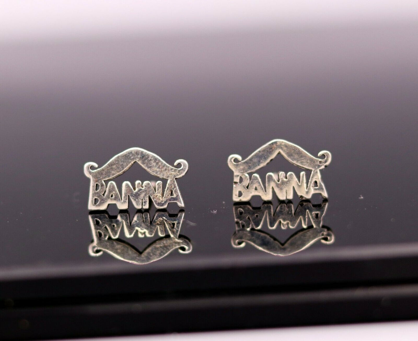 RAJASTHAN ROYALS BANNA RAJPUTANA 925 SILVER STUD EARRINGS FABULOUS STUDS s134 - TRIBAL ORNAMENTS