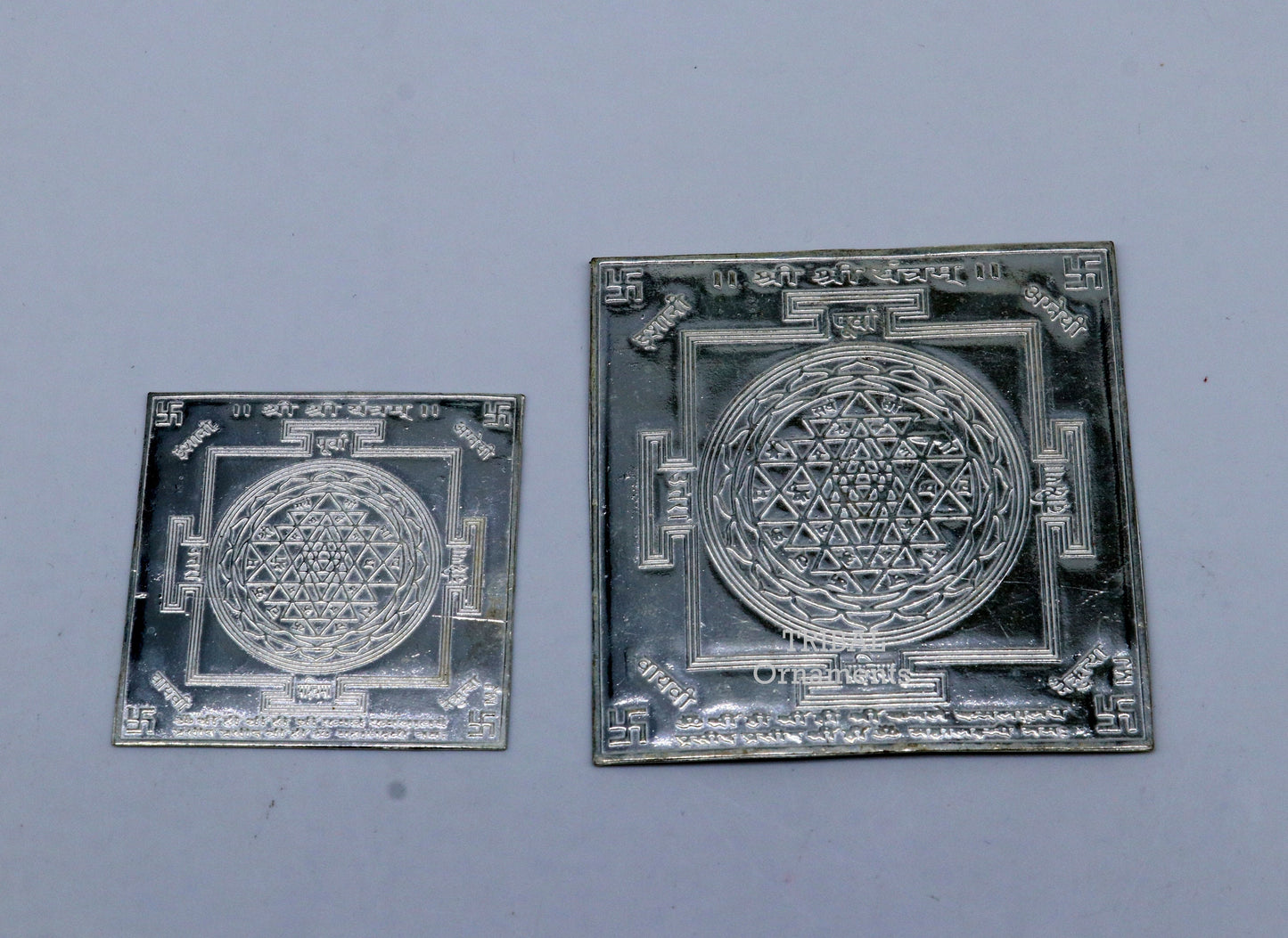 925 sterling silver handmade Shree Yantram, silver holy divine Yantram for wealth and prosperity, best puja article gifting su791 - TRIBAL ORNAMENTS