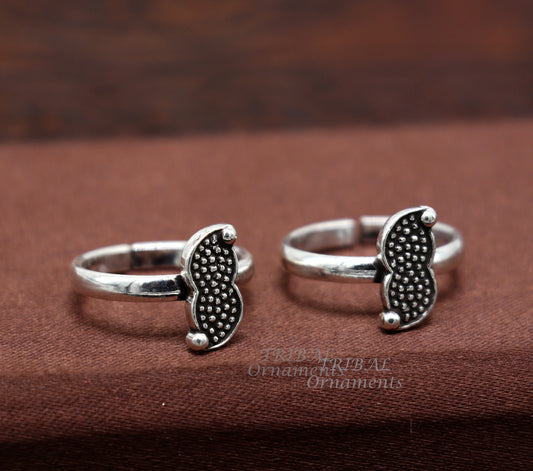 925 sterling silver handmade fabulous design toe ring band tribal belly dance vintage style ethnic tribal brides jewelry ytr67 - TRIBAL ORNAMENTS