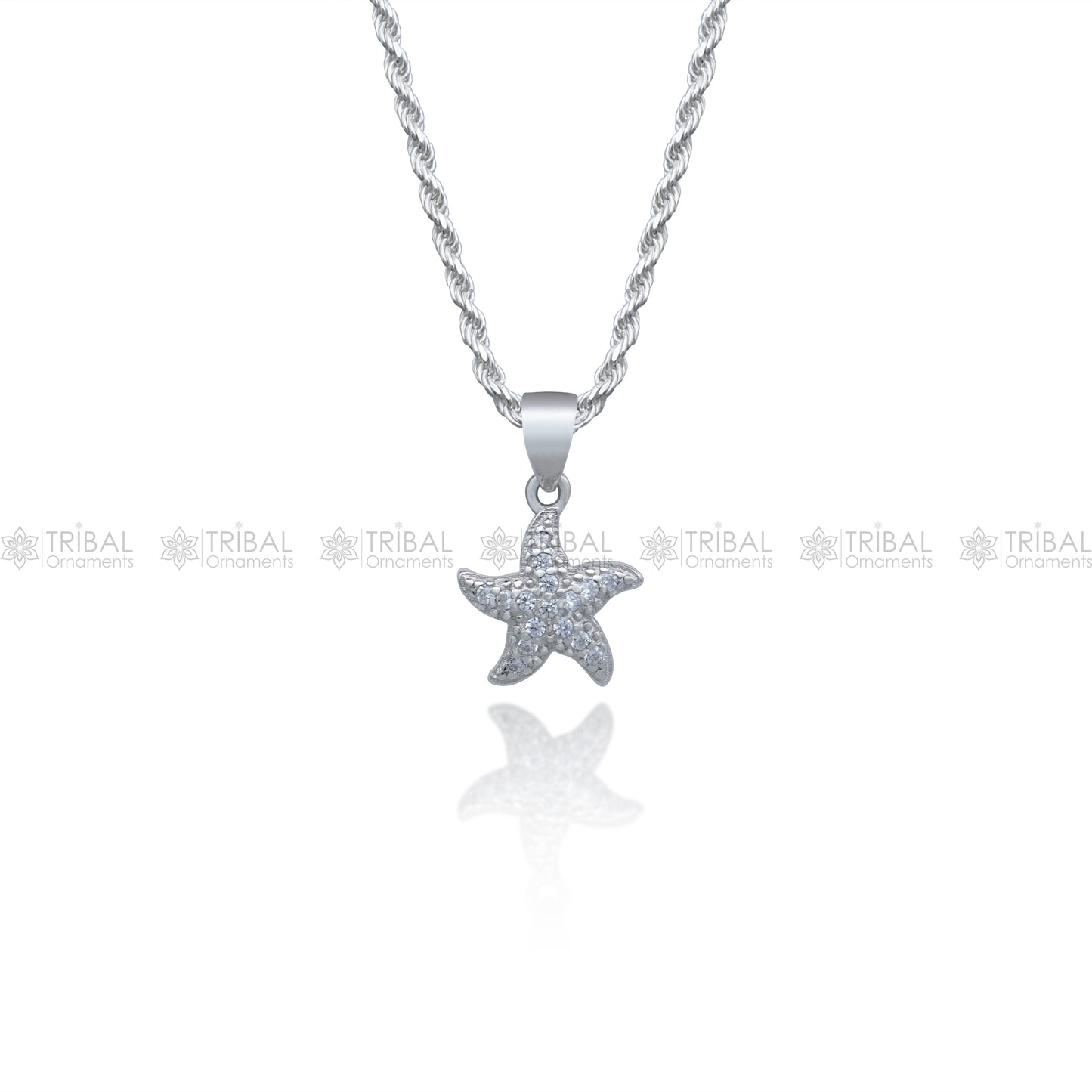 925 Sterling silver star design diamond cubic zirconia stone  pendant nsp979