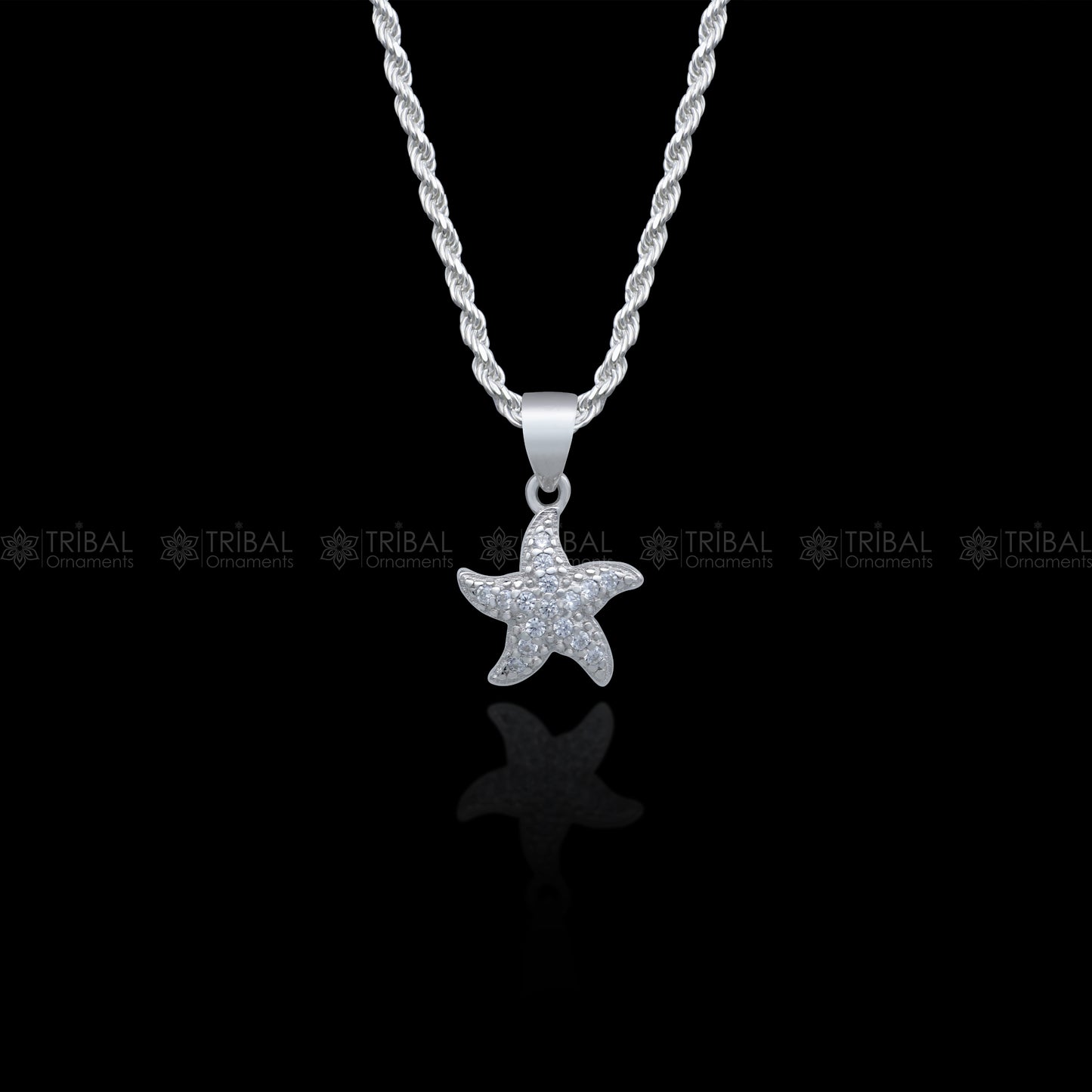 925 Sterling silver star design diamond cubic zirconia stone  pendant nsp979