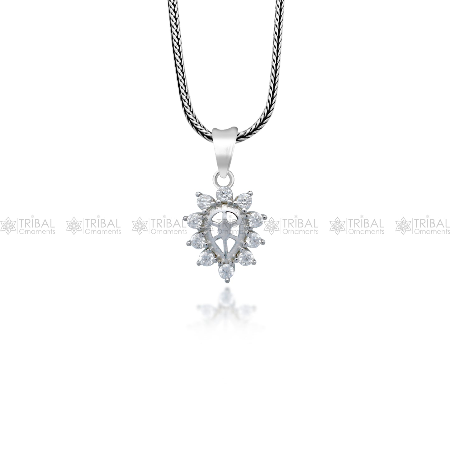 925 Sterling silver unique design diamond pendant nsp927