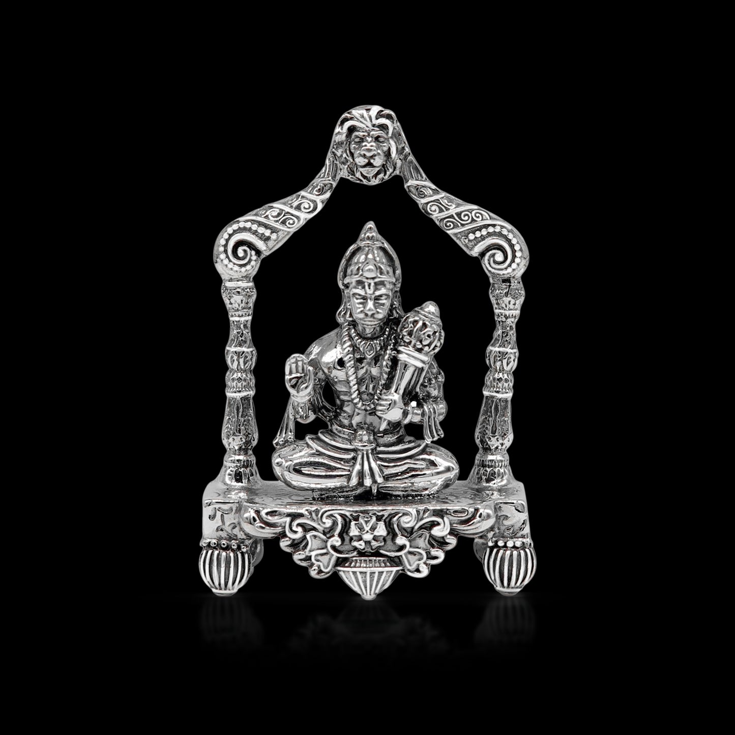 925 sterling silver handmade Divine Hindu god Lord Hanuman blessing Statue, amazing designer Divine Sculpture figurine puja article art171 - TRIBAL ORNAMENTS