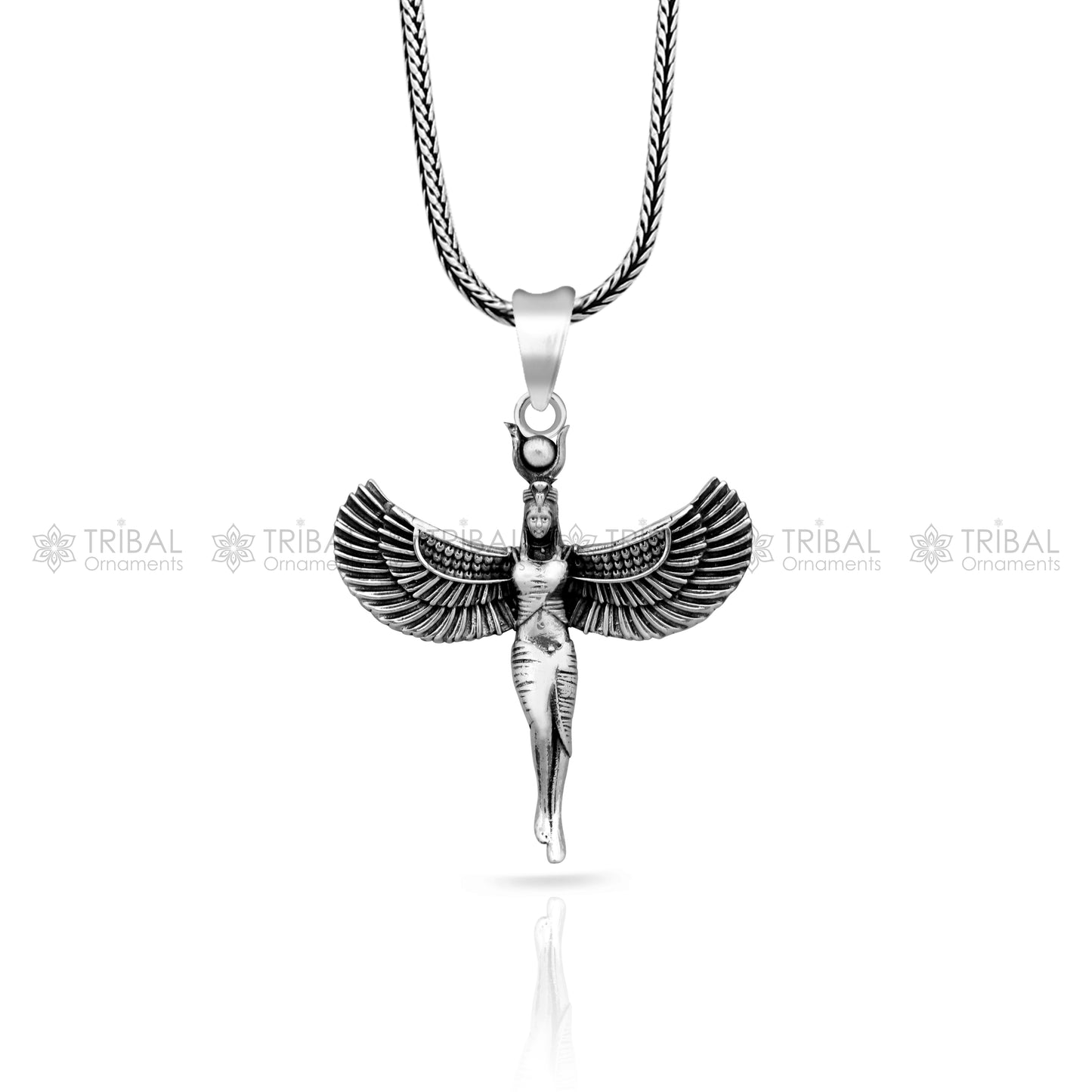 925 sterling silver Isis Egyptian Goddess Pendant, Gift nsp867 - TRIBAL ORNAMENTS