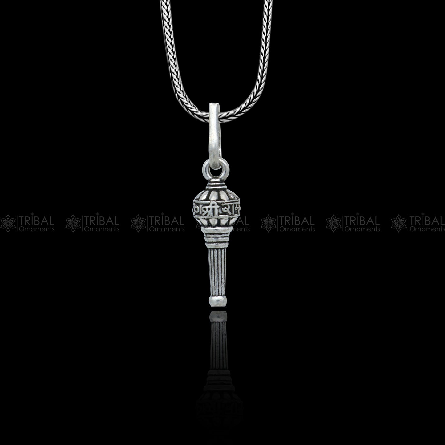 925 sterling silver  handmade Lord hanuman mace gota/gada sakha design stylish pendant nsp994