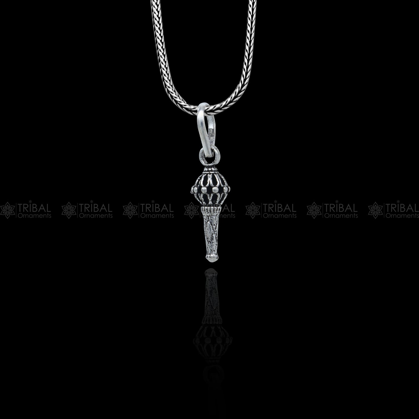 925 sterling silver  handmade Lord hanuman mace bgota/gada sakha design stylish pendant nsp995