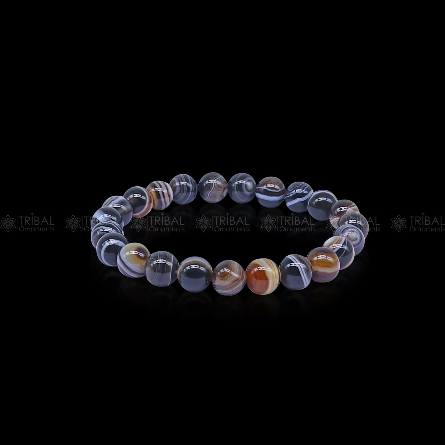 Sulemani Hakik beads, this bracelet promotes protection, emotional balance, and clarity stnbr109 - TRIBAL ORNAMENTS