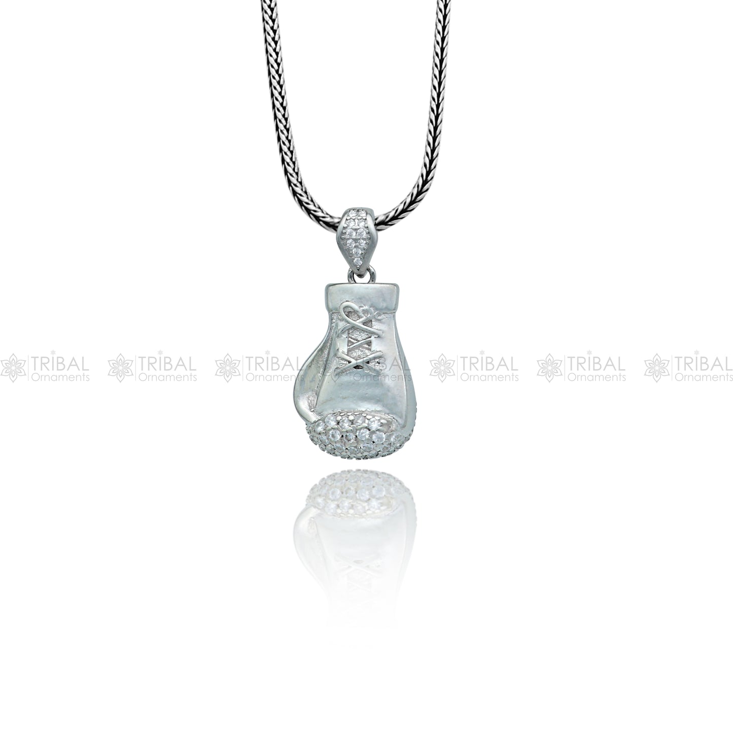 925 Sterling silver men boxing gloves pendant nsp956