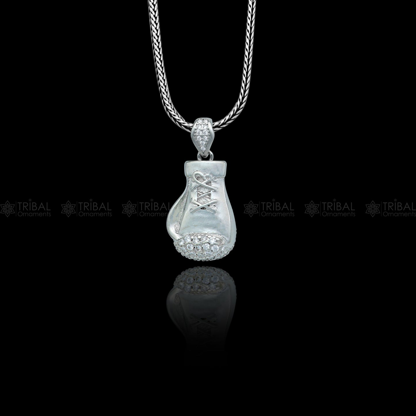 925 Sterling silver men boxing gloves pendant nsp956