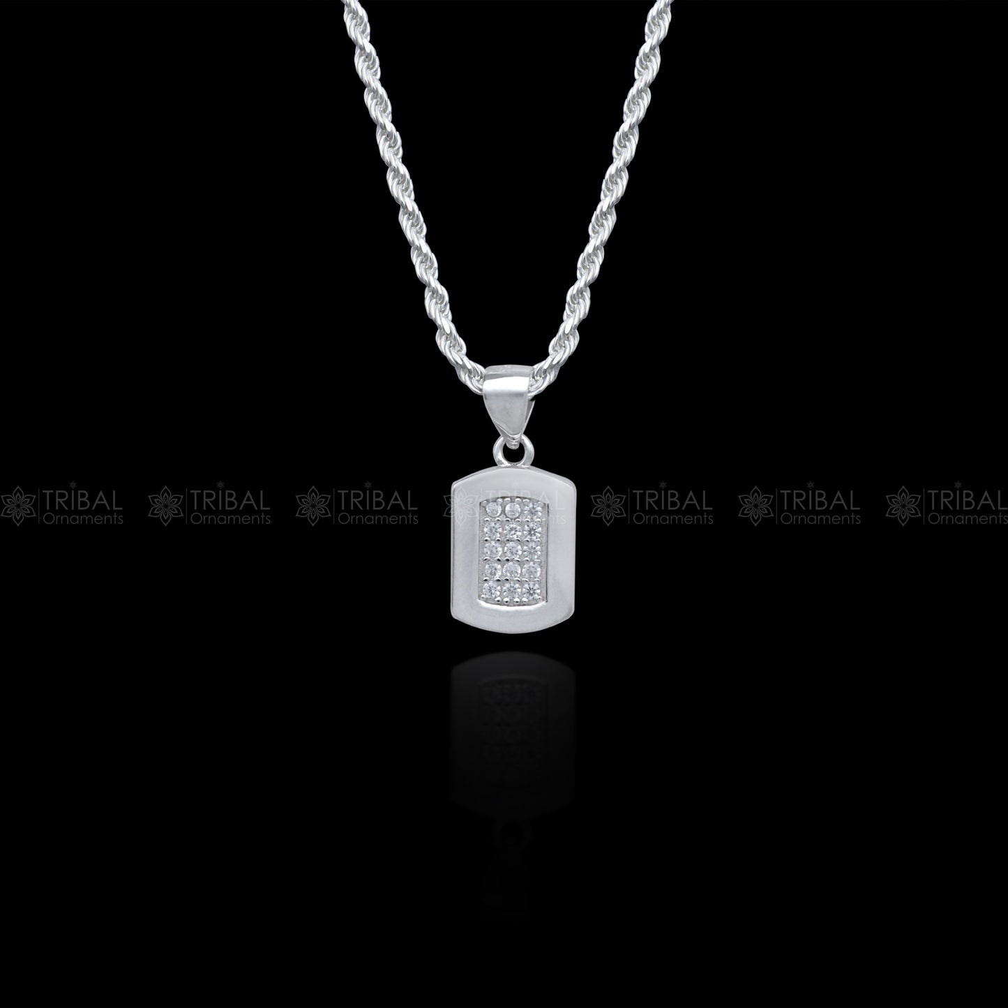 925 Sterling silver Fashionable diamond cubic zirconia stone  pendant set nsp974