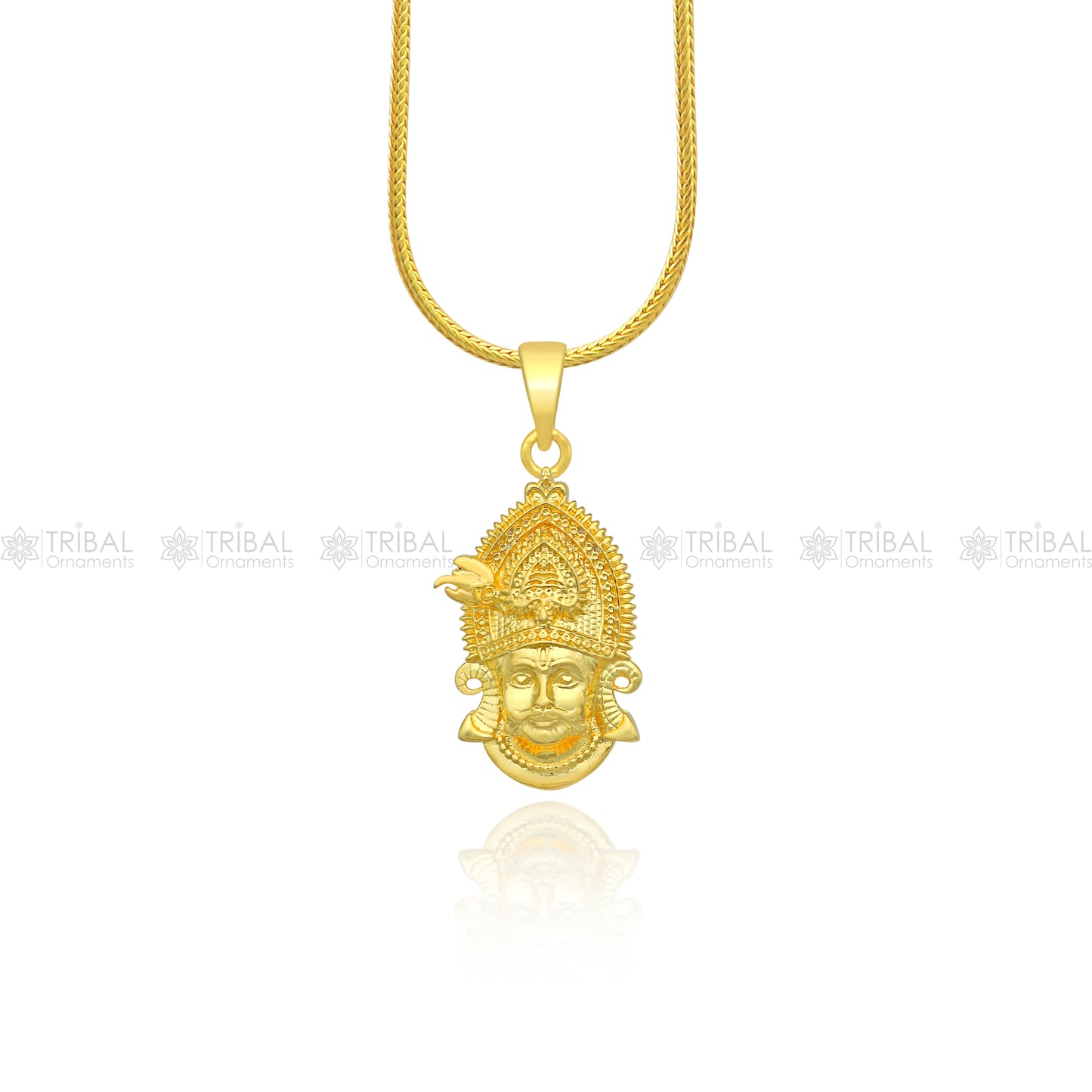 925 sterling silver Khatu Shyam pendant/ lord Krishna, amazing divine pendant locket tribal jewelry nsp916