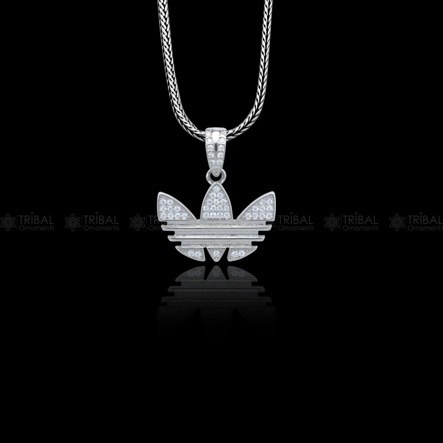 925 Sterling silver Adidas logo pendant nsp958