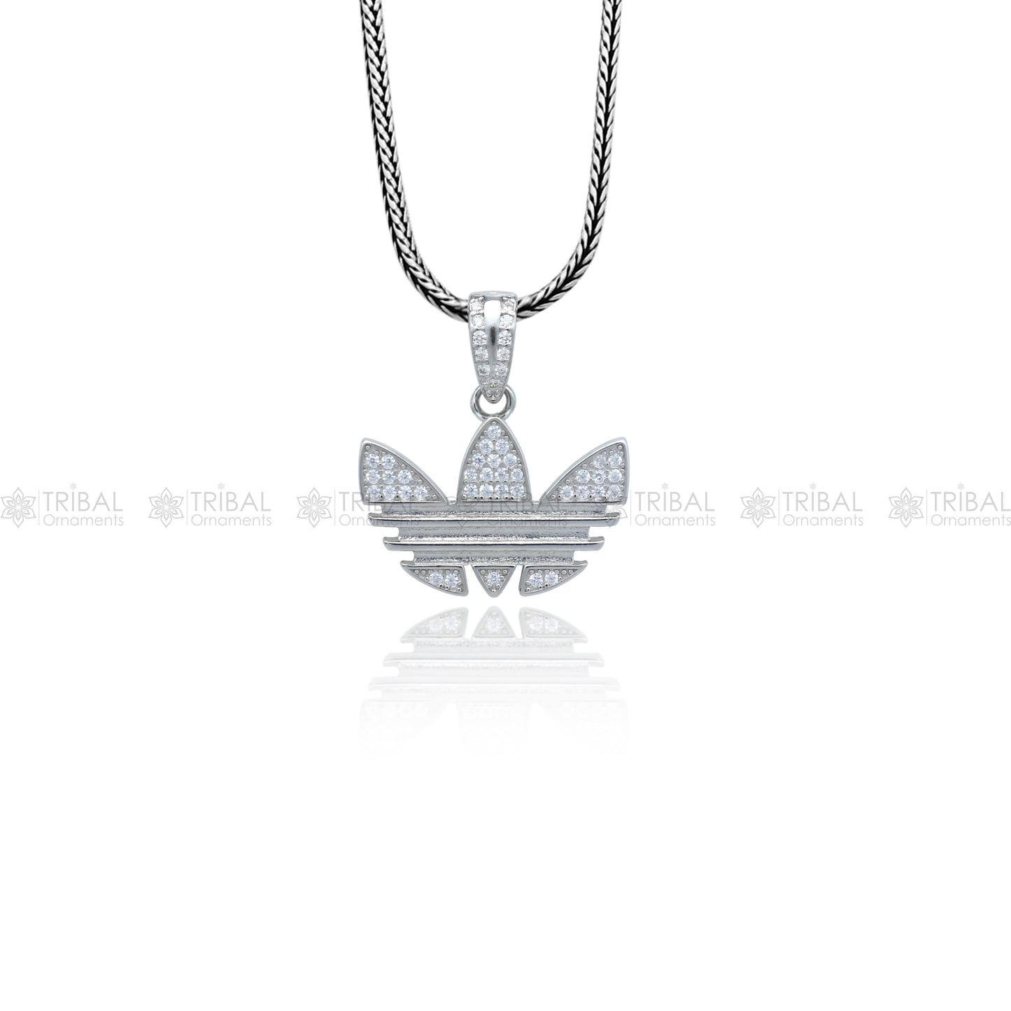 925 Sterling silver Adidas logo pendant nsp958