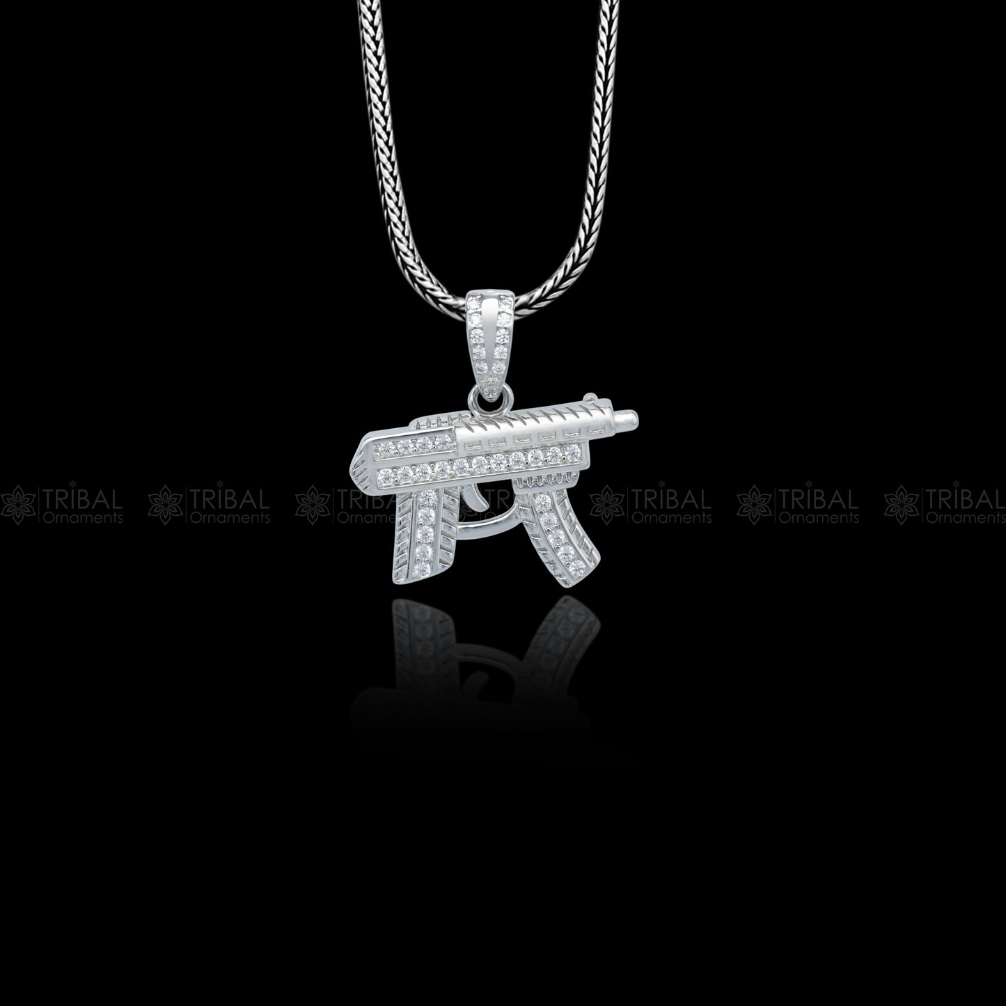 925 Sterling silver  Gun pendant nsp959