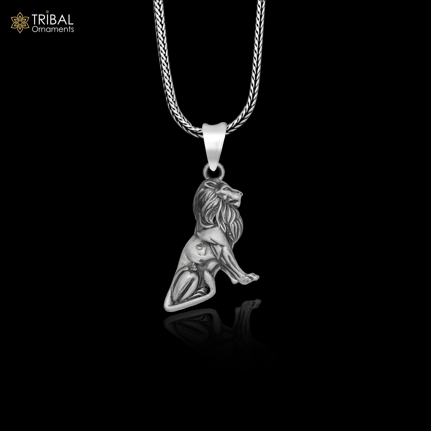 925 sterling silver the lion king Pendant with chain tribal jewellery nsp1026