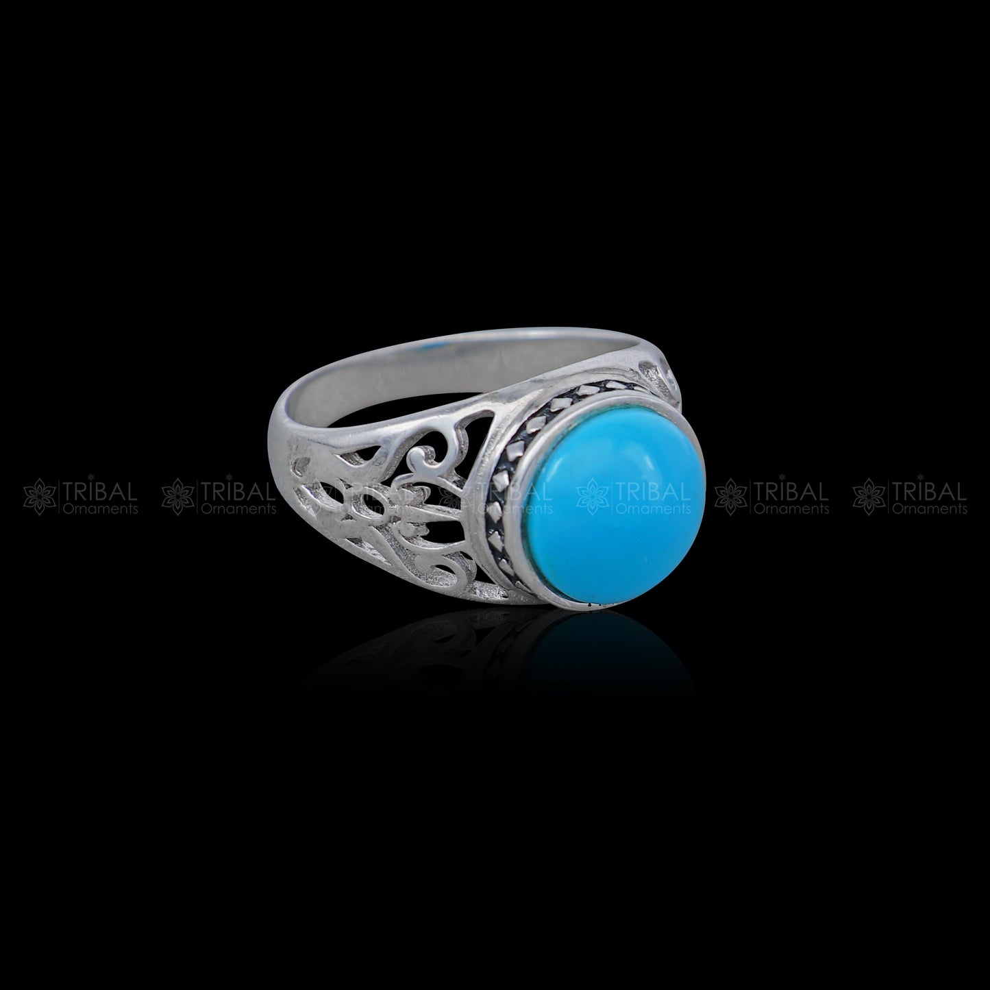 925 sterling silver blue  stone ring Jewelry sr721