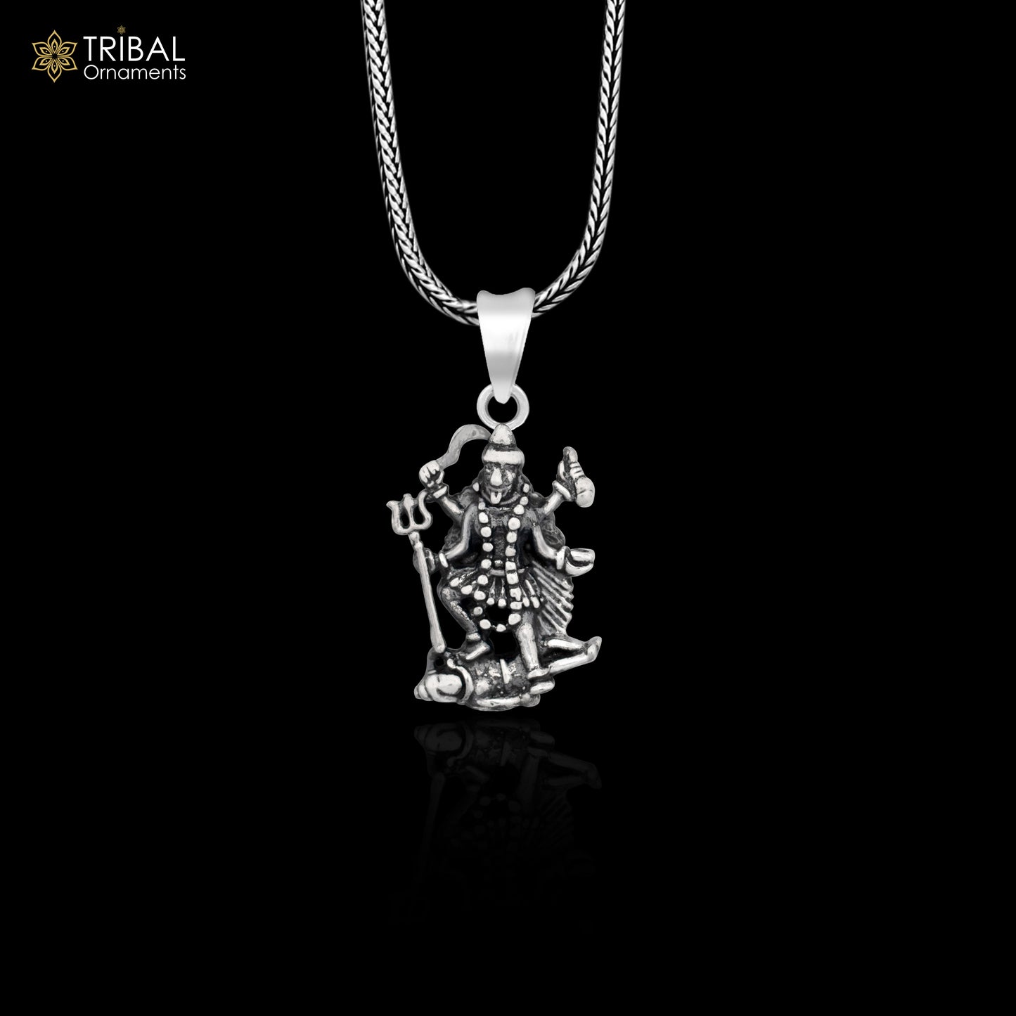 925 sterling silver blessing Goddess Kalika maa/ Kali ma pendant, amazing tantri pendant personalized jewelry tribal jewelry nsp448