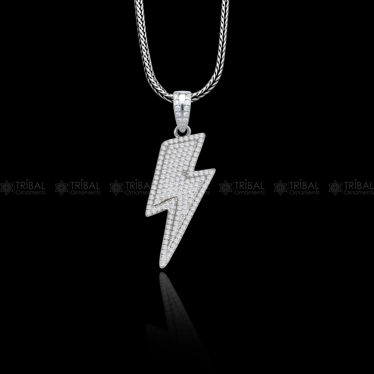 925 Sterling silver lightning bolt ( flash )  pendant nsp961