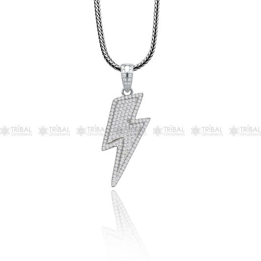 925 Sterling silver lightning bolt ( flash )  pendant nsp961