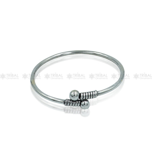 925 sterling silver handmade ball design stylish kada bangle bracelet tribal jewelry nsk876