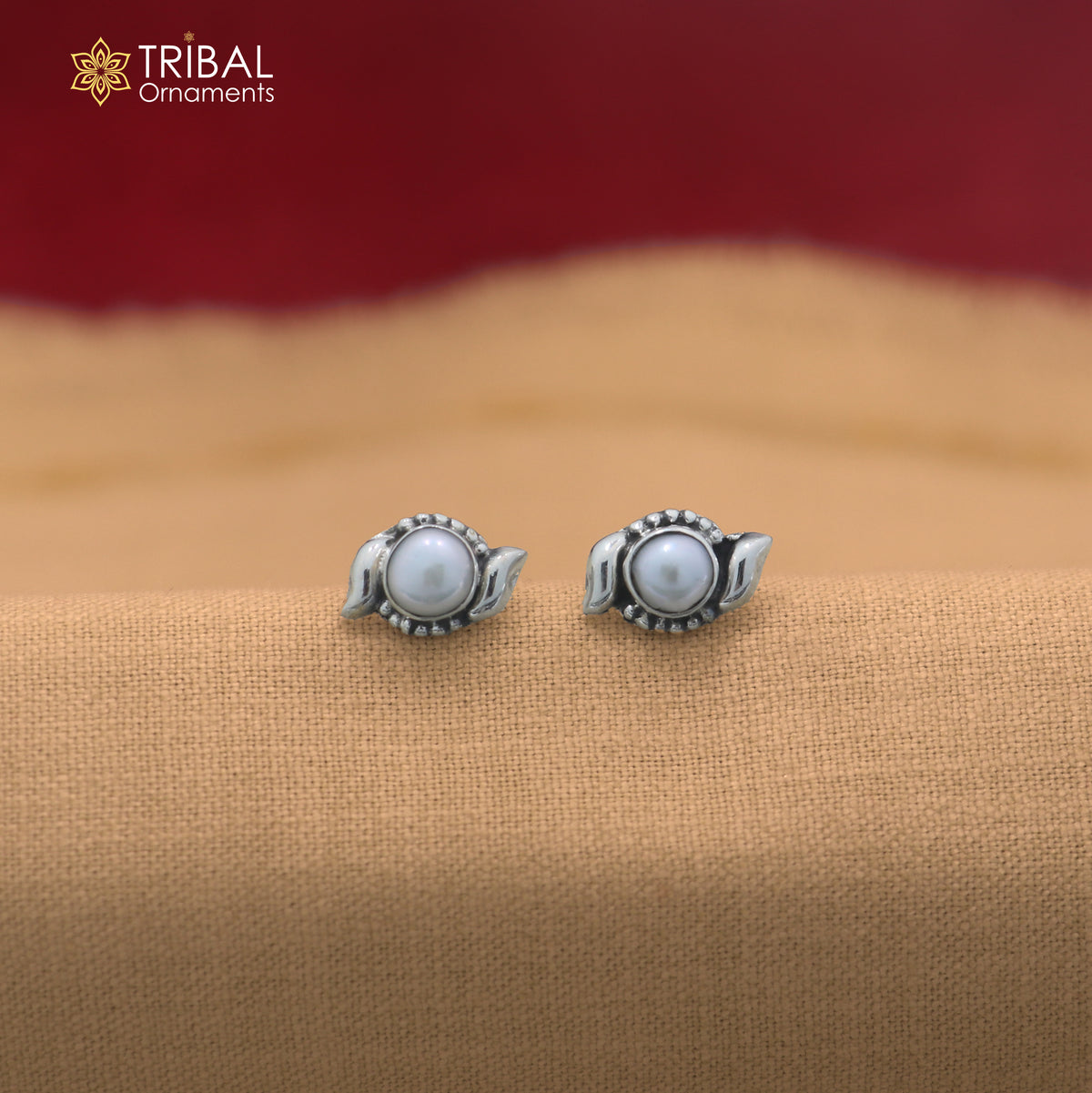 925 sterling silver round shape pearl stone stud earring best unisex jewelry er387