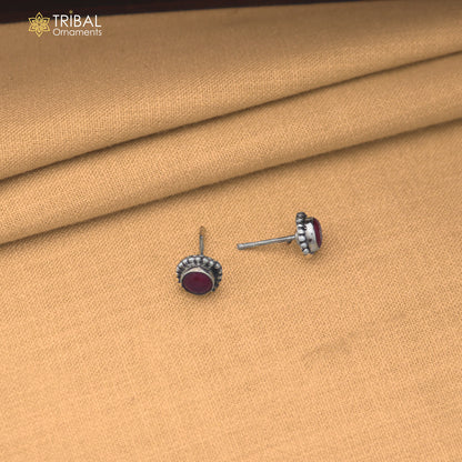 925 sterling silver pink stone stud earring best jewelry er408