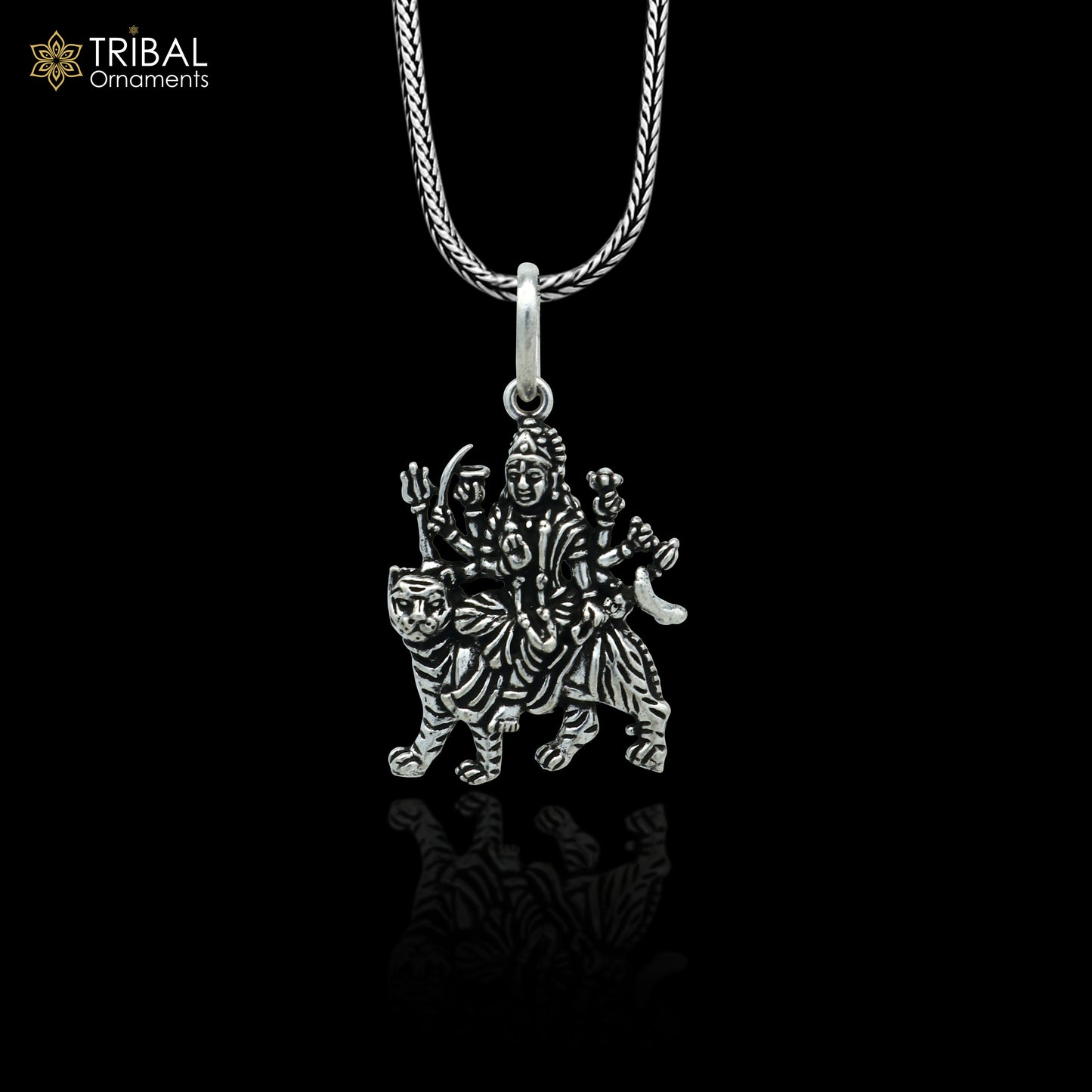 925 sterling silver handmade Lord Durga  maa design stylish pendant nsp991