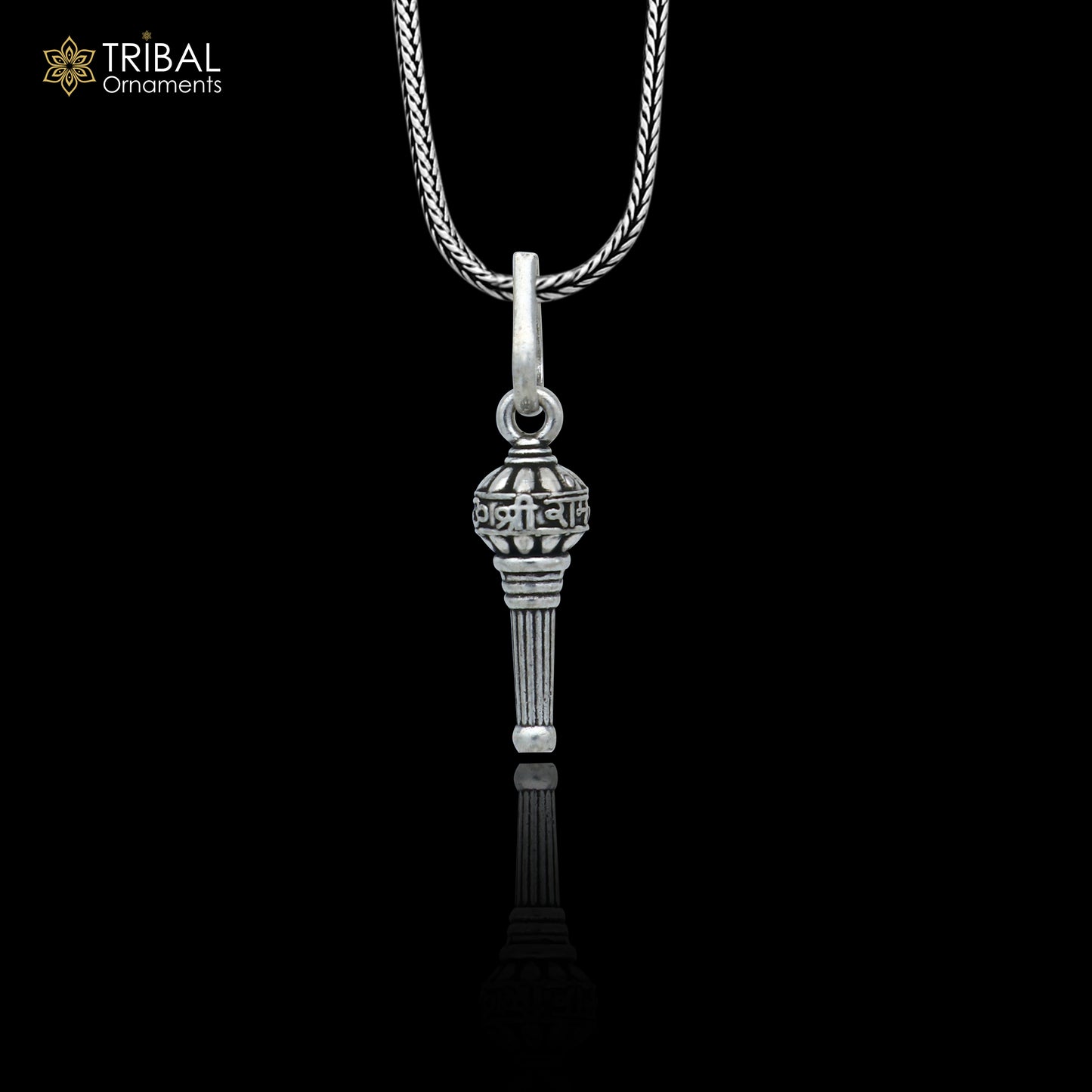 925 sterling silver  handmade Lord hanuman mace gota/gada sakha design stylish pendant nsp994