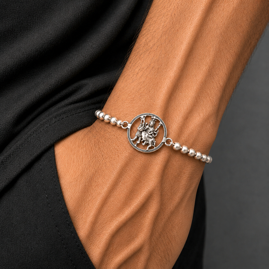 925 Sterling silver divine Bhawani mata ji Tulsi beads bracelet rakhi rk233