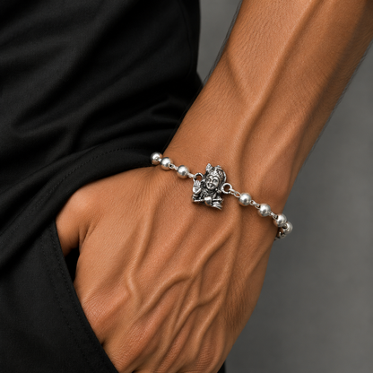 925 Sterling silver divine lord Krishna bracelet personalized gifting rk239