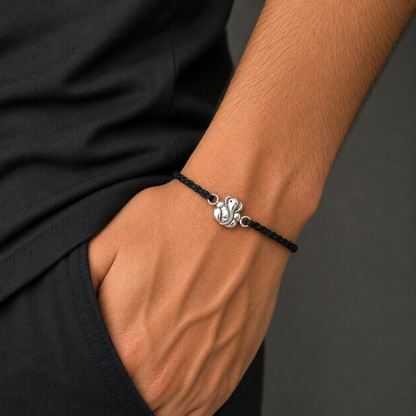 925 Sterling silver Lord Ganesha design thread rakhi bracelet rk335